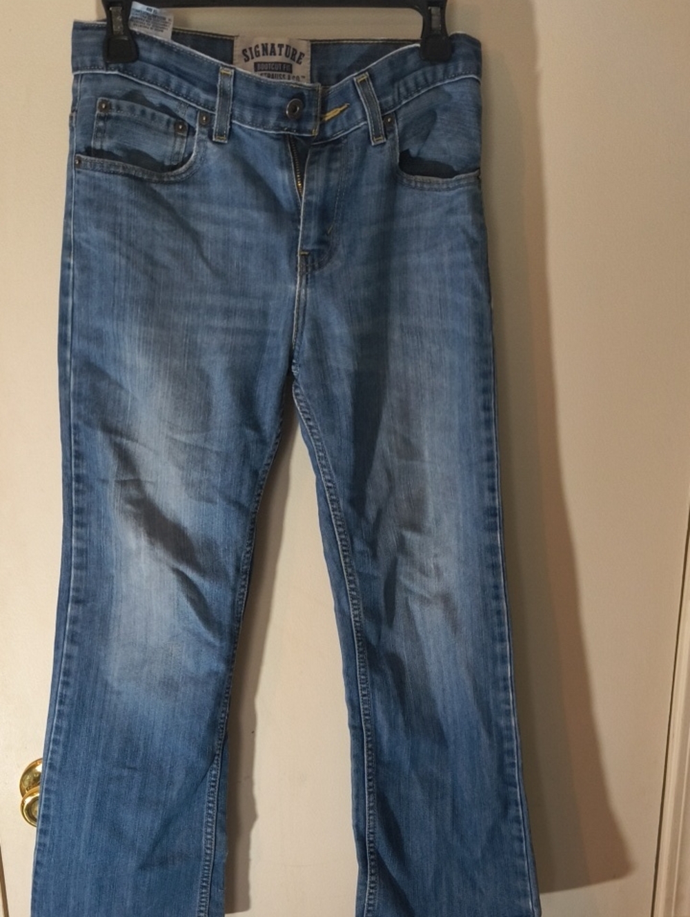 Signature Straight-Leg Light Blue Jeans